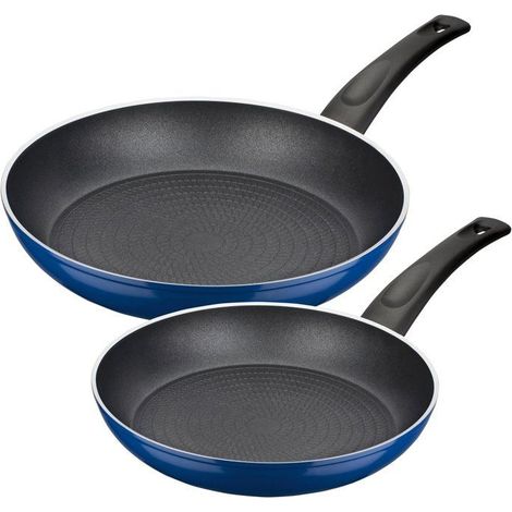 Set de poeles - GSW - DREAMLINE - 2 pieces - 24/28 cm - Aluminium forgé - Revetement nid d'abeille - Induction