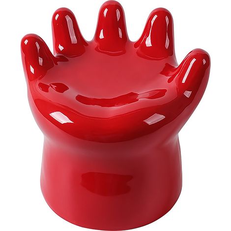 Bandeja decorativa para joyas – Mano de cerámica roja – Llavero y organizador de armario