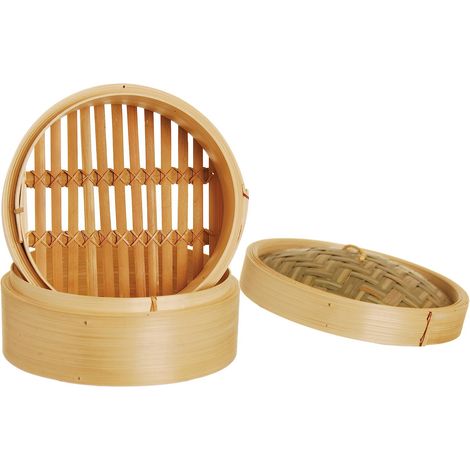Excelsa Asia Vaporiera in bambù Diametro 20 cm, Legno Naturale (1/2)
