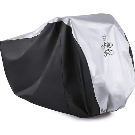 Housse double pour 2 vélos ou scooters, en nylon 190T ultra-résistant, imperméable et anti-UV, avec protection anti-poussière. (1/5)