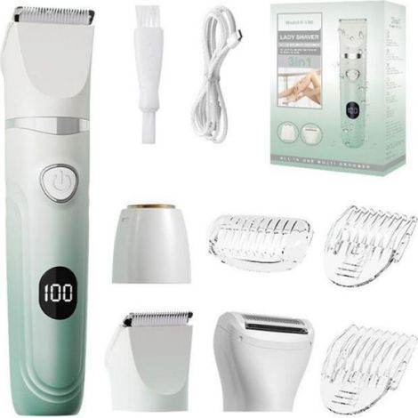 Epilateur Electrique 4 En 1 - Tete Tondeuse Nez Detachable - Utilisation Seche Ou Humide - Rechargeable USB - Pour Femme - 1 Piece (1/4)