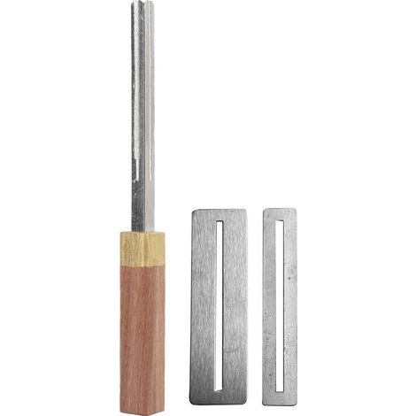 Lima per giunzione tracolla chitarra, strumento di riparazione a 4 scanalature per legno massello, 2 pellicole protettive (1/5)