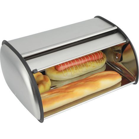 Aufbewahrungsbox aus mattiertem Edelstahl für Brot und Kuchen (1/5)
