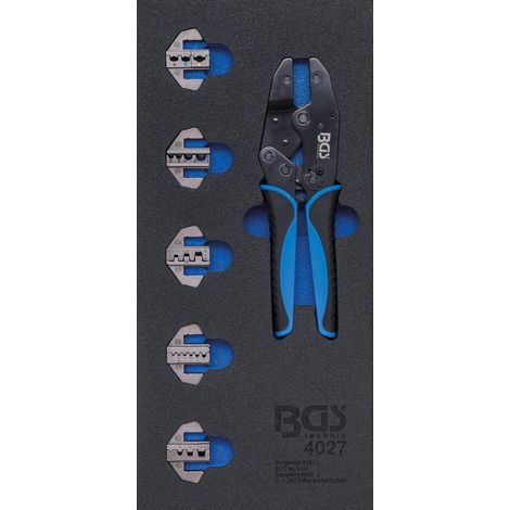 Bgs Kit de pinzas para crimpar con mecanismo de trinquete automático (1/2)