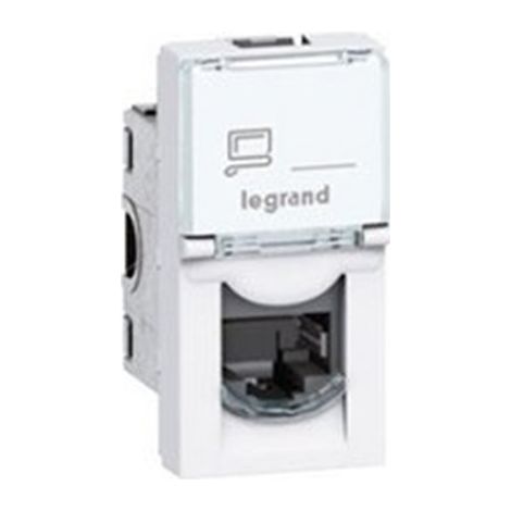 Legrand 076562 - RJ45 Prog Mosaik-Buchse - Cat. 6 – FTP – 1 Mod – weiß – LCS≤