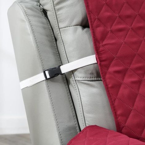 Housse Fauteuil Relax Matelassé,Couvre Fauteuil Relax Antidérapant,Couverture Protecteur Canapé 1 Place Doux et Confortable,Wine (1/4)