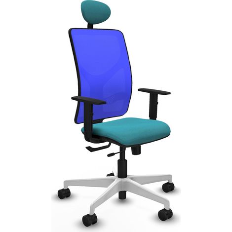 Chaise de bureau piqueras y crespo Motilla bleu turquoise soutien lombaire (1/2)