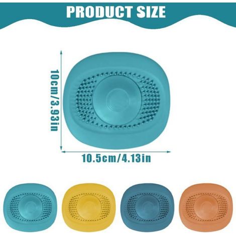 4 pcs Filtre évier, silicone, ventouse, cheveux, douche, cuisine (1/5)