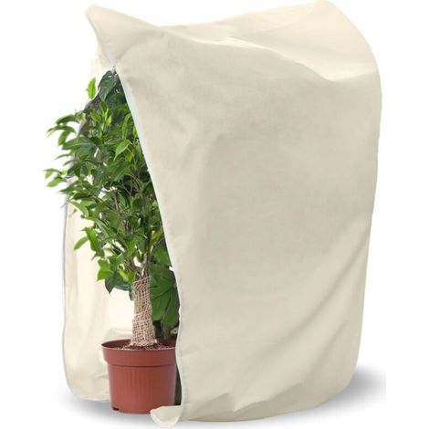 Protection hivernale pour plantes - Grande housse de protection antigel pour plantes en pot - 240 x 200 cm - Résistant à la déchirure et respirant - Protection des plantes d'hiver - Avec cordon de (1/5)
