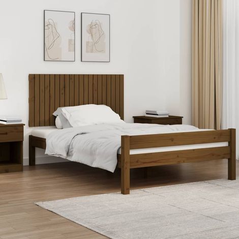Wand-Kopfteil Honigbraun 127,5x3x60 cm Massivholz Kiefer vidaXL