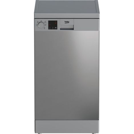 Beko b300 DVS05030X, Lavastoviglie 45cm, Classe D, 10 coperti, Inox, 47 dBA. Posizionamento dell'apparecchio: Libera installazione, Dimensione: Compatta (45 cm), Colore della porta: Acciaio inox. N...