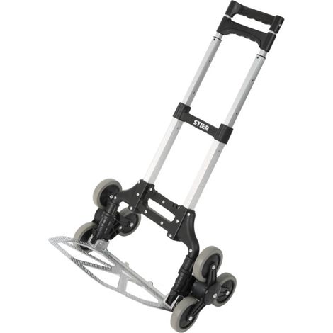 Diable à 3 roues-étoiles en aluminium STIER, pliable 70 kg