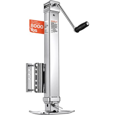VEVOR Cric per Rimorchio, Capacità di Carico Statico 3628 kg Martinetto Girevole per Carichi Pesanti con Bulloni, Cavalletto per Rimorchio con Sollevamento 724 mm con Maniglia per Rimorchio per Camper (1/5)