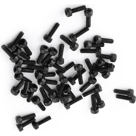 Vis à tête cylindrique creuse hexagonale M3 en acier allié noir de qualité 12.9 DIN912 (1/5)