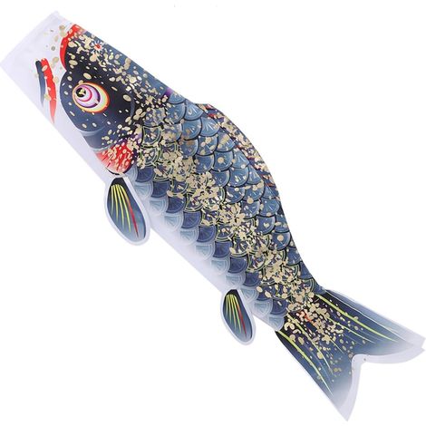 Drapeau japonais en satin en forme de poisson décoration