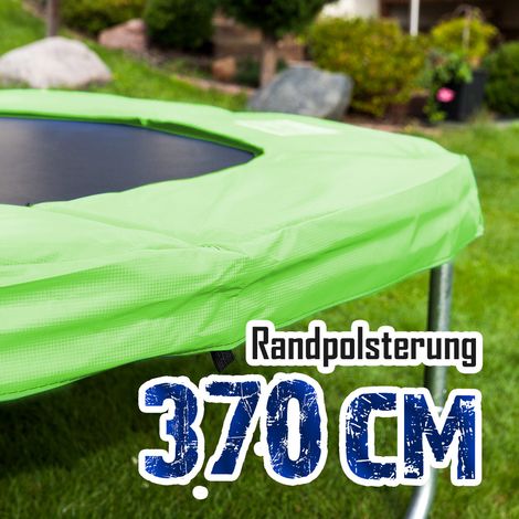 370cm Randpolsterung Gepolsterte Federabdeckung Rahmenpolsterung für 370cm Trampoline 26cm Stärke 18mm in Hellgrün