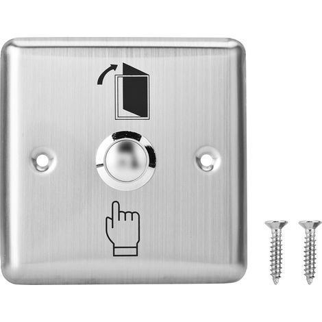 Bouton poussoir d'accès à la porte, bouton de sortie sr à utiliser en acier inoxydable, simple, facile à utiliser, confortable pour le contrle de la serrure (1/5)