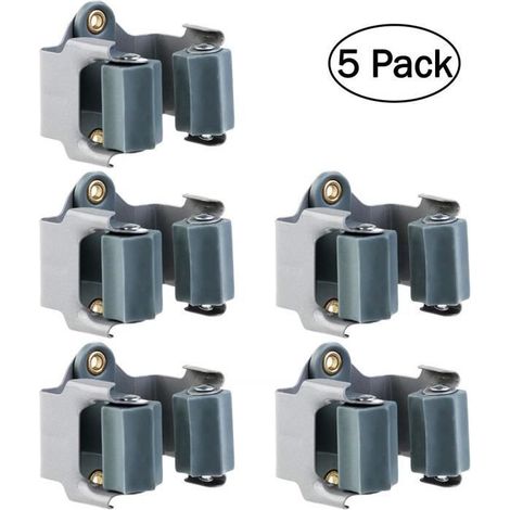 Support de rangement - CHANGM - 5pcs - Acier à ressort - Organisateur mural - Gris (1/4)