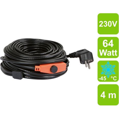KERBL Frostschutz-Heizleitung mit Thermostat Länge 4 m, frostfrei bis -45¡ C