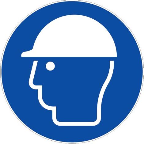 Panneau Casque de protection obligatoire - Rigide Ø180mm - 4042077