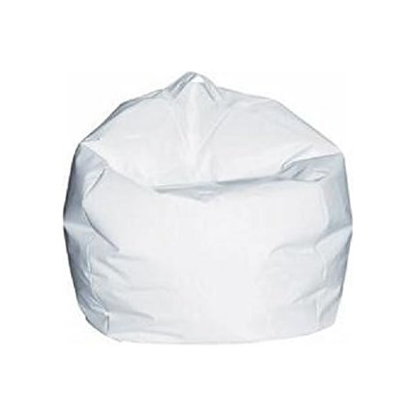 Poltrona Sacco per Interni ed Esterni Poltrona in Nylon a Sacco Pouf con Imbottitura in Micropolistirolo Colore Bianco