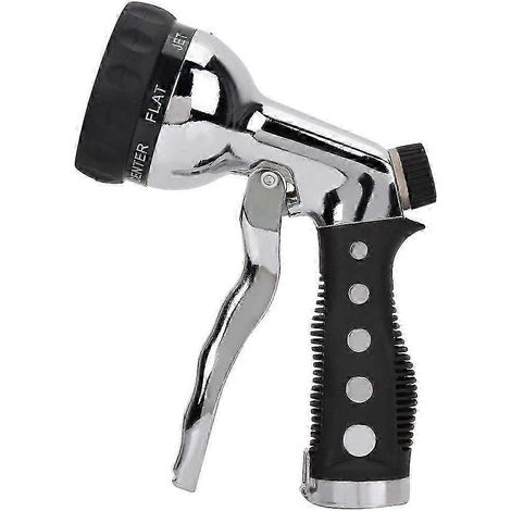 Garden Water Gun, Zinc Alloy 3/4" High Pressure Hose Nozzle Sprayer for Garden Yard Plants Watering Car Cleaning (1/5)