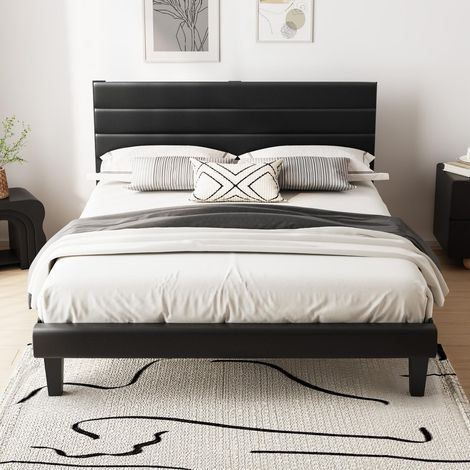 Hamac d'extérieur 200x140cm. Hamac deux couches avec appui-tête, poche pour magazines, barres d'écartement en bois, jusqu'à 200kg. (1/5)