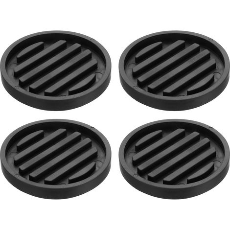 4Pcs Surélévateurs De Lit, Blocs De Levage Empilables Ronds Et Robustes pour Élever De 0.4" Surélévateurs en Plastique pour Meubles pour Bureau, Chaise, Table, Réfrigérateur, Noir (1/5)