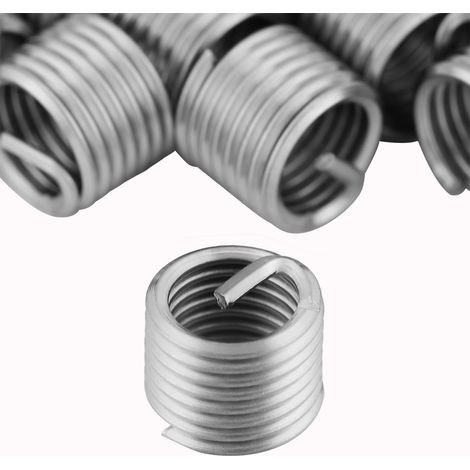 50 douilles filetées en acier inoxydable, de forme spiralée, M8 x 1,25 x 1,5D longueur (1/5)