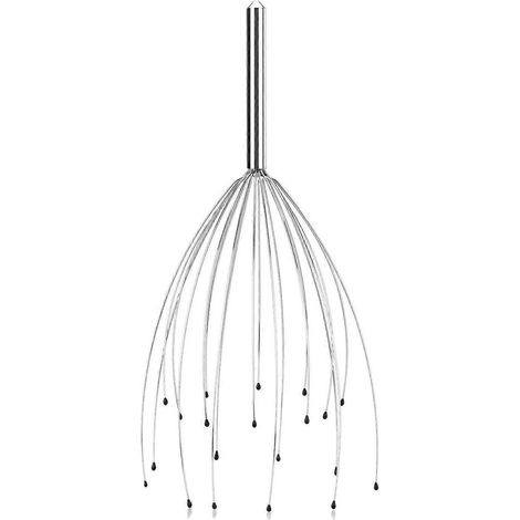 Appareil de massage de la tête et du cuir chevelu avec 20 bras de massage, grattoir relaxant pour le cuir chevelu, stimulation capillaire, réduction du stress, couleur aléatoire (1/4)