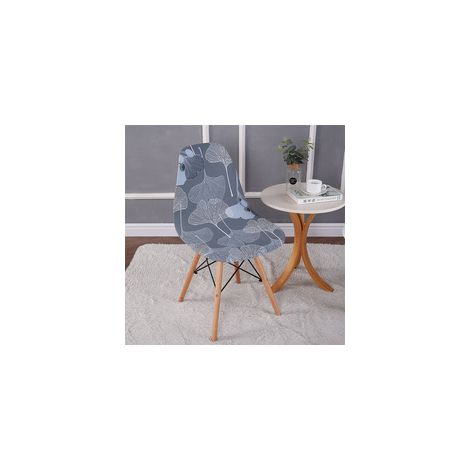 TAISHENGDA-Lot de 2 housses de chaise extensibles motif coquillage, housse de chaise moderne imprimée antidérapante et anti-poussière (1/5)