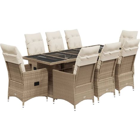 Maison Exclusive - Set de mesa y sillas de jardín 5 pzas y cojine (1/5)