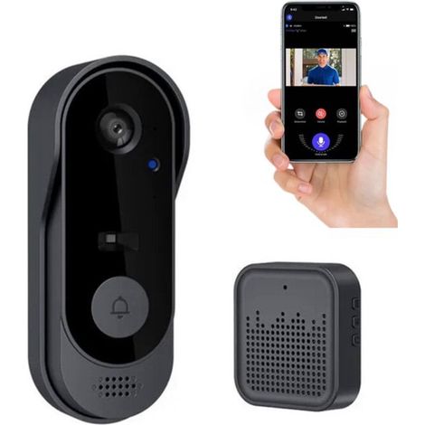 Neue Modelle für 2025,Kabellose Video-Türklingelkamera mit Innenklingel,Innen-/Außenfunktion,2,4-GHz-WLAN,1080p-Nachtsicht