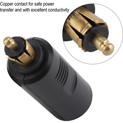 Adaptateur prise allume-cigare 12V moto pour prise DIN, fiche européenne, chargeur accessoire moto (1/5)