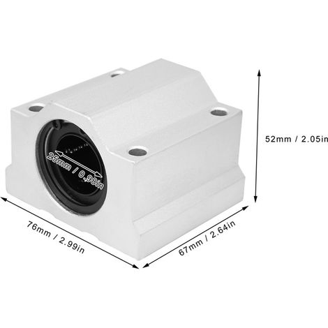 25-mm-Linearkugel-Gleitblock aus Aluminium SC25UU für CNC-Einheit (1/5)