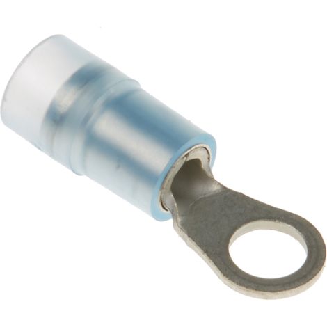 Cosses à œillet RS PRO, Isolé, Bleu, 2.5mm², M4 (8), 6.6mm (1/3)