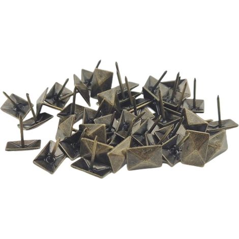 20x12x17mm Lot de 40 clous décoratifs en laiton bronze vieilli (1/2)