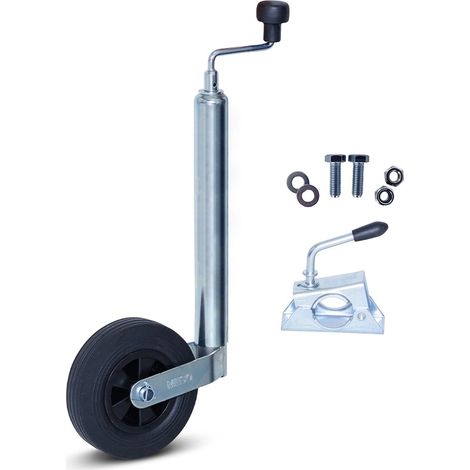 Roue jockey complète - MESO - Corps plastique - 48mm - Collier + fixation