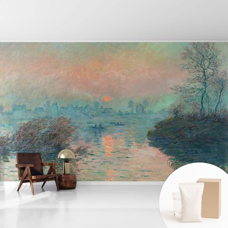 Papier peint intissé avec imprimé pour intérieur moderne application facile a motif - Colle incluse gratuite Crépuscule évocateur 416x254 cm (1/5)