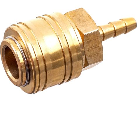 RACCORDI RAPIDI PNEUMATICI FEMMINA PER TUBO 6MM TIPO TEDESCO OTTONE