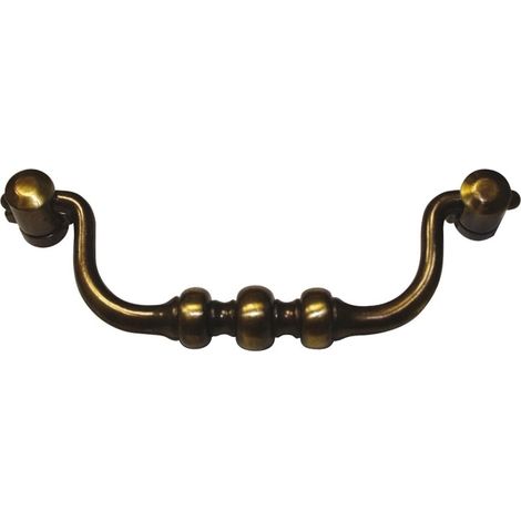Poignée de porte d'intérieur zamac – Entraxe 110 mm – Hauteur 44 mm – Largeur 128 mm – Décor bronze – Fosun