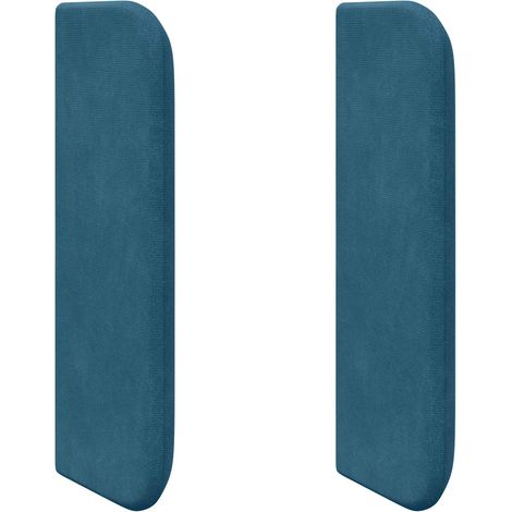 Kopfteil Ohr Blau 40,5 x 40,5 x 4 cm Samt vidaXL