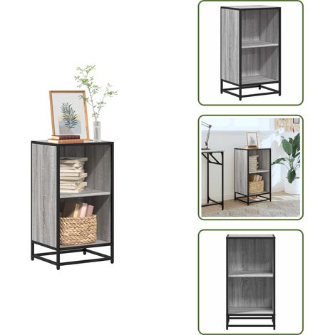 Bibliothèque sonoma gris 40x35x76 cm bois d'ingénierie - Armoire À Livres - Armoires À Livres - Bibliothèque - Armoire De Rangement (1/5)