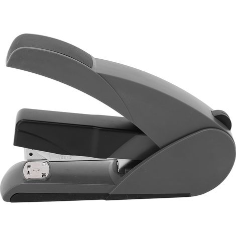 Agrafeuse 20 feuilles, 100 agrafes, grande capacité, économique, portable, poignée ergonomique, usage bureau, bureau, gris foncé (noir) (1/5)
