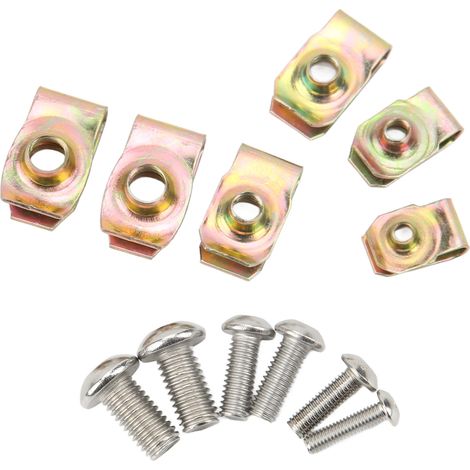 Ensemble de 130 vis et clips de fixation en forme de U pour écrous automobiles (1/5)