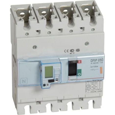 Disjoncteur électronique DPX³250 pouvoir de coupure 25kA 400V - 4P - 100A - LEGRAND