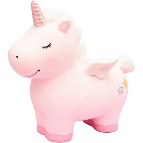 Tirelire licorne en céramique, boîte de rangement pour pièces de monnaie, 17 x 9 x 19 cm, adorable tirelire (1/4)