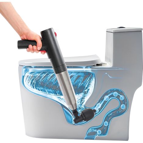 Electric Toilet Plunger with 3 Nozzles - 1500mAh Cordless Washbasin Floor Drain Cleaner Tool (1/5)