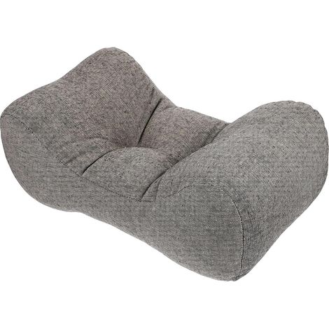 Coussin Lombaire Pratique Soutien Dorsal Multifonction Confortable en Coton PP et Tissu Lin Noir, Coussin de Siège Auto Bureau (1/5)