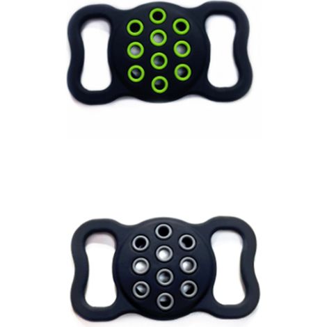 2 étuis de protection pour AirTag, en silicone souple, avec fixation universelle pour collier chien/chat, sac, clés, laisse (1/5)